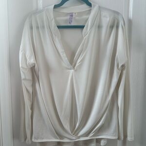 White dressy blouse, size large